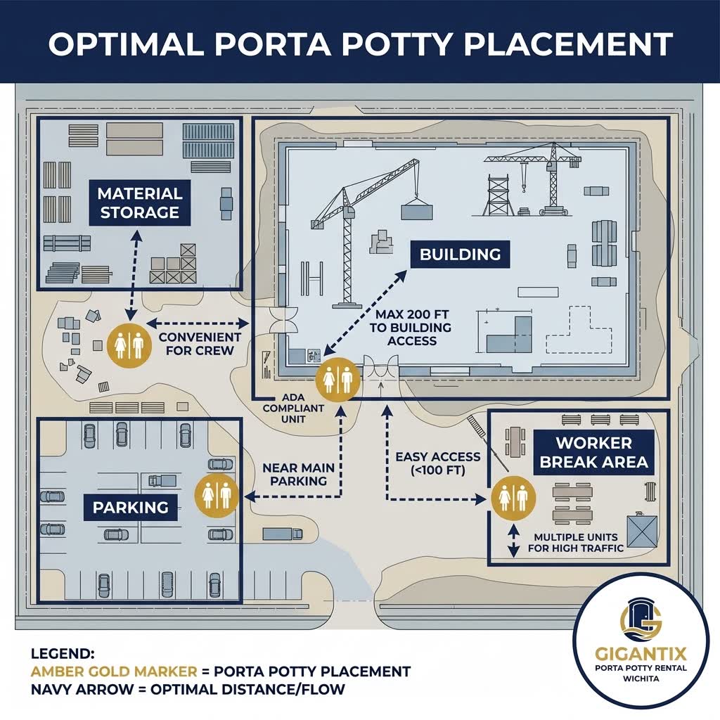 Infographic showing porta potty winterization steps